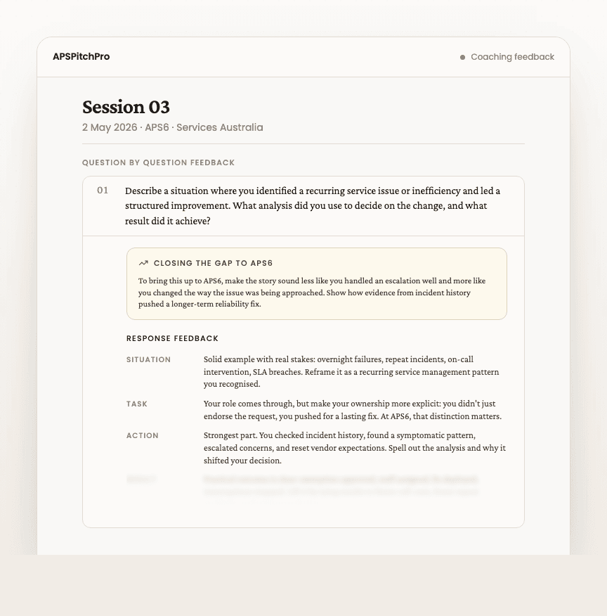 Detailed feedback